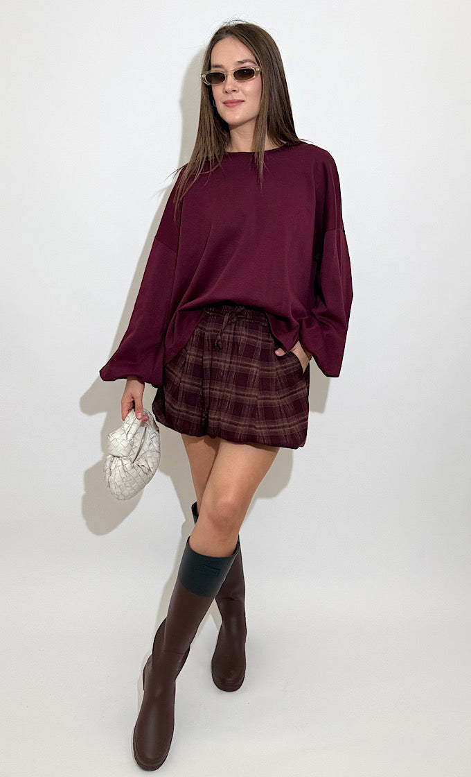 CARMEN BURGUNDY SKIRT
