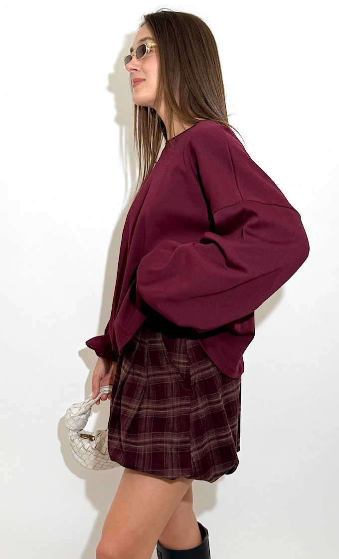 חצאית כרמן בורדו