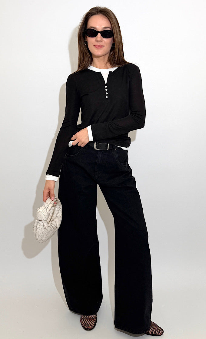 חולצת ליילה שחורה