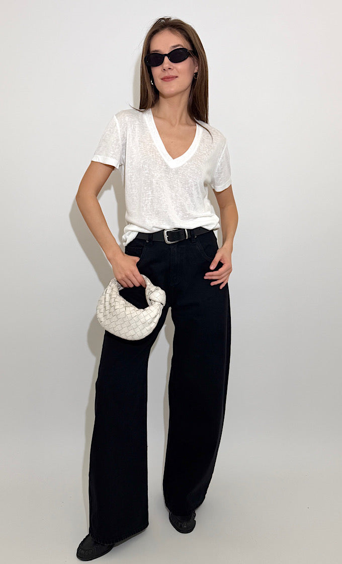 COLIN V-NECK WHITE SHIRT