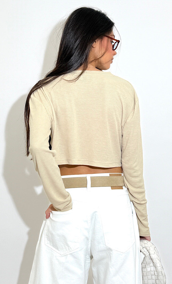 LORDI V-NECK OFF WHITE SHIRT