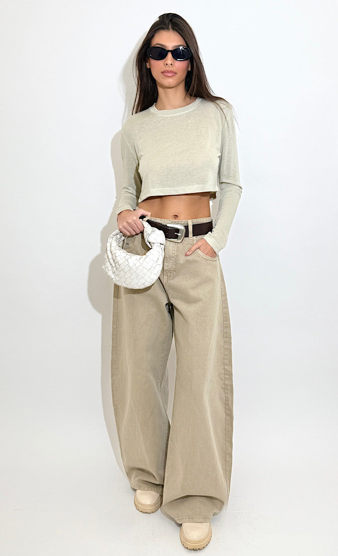 חולצת פלורי מפתח עגול אוף וויט