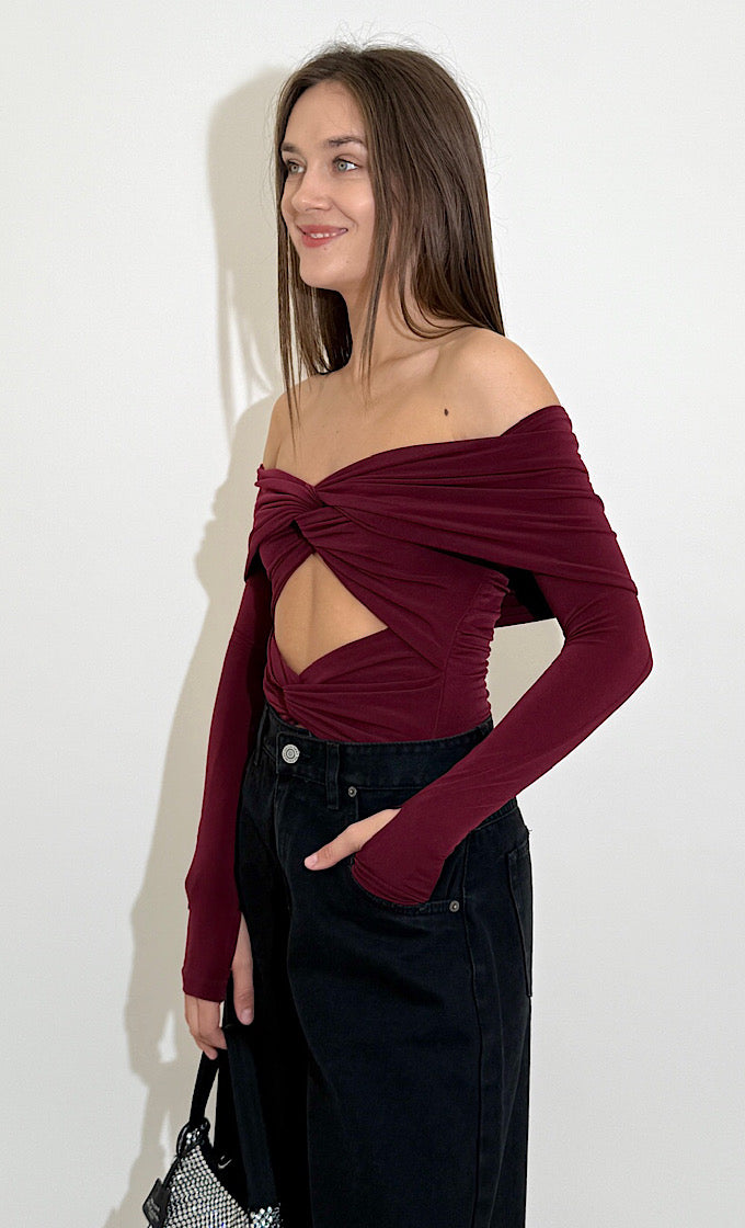 בגד גוף לאורה בורדו