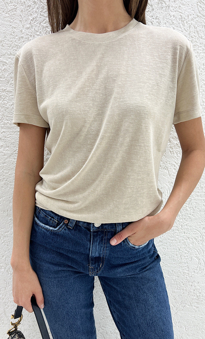 Kayla T-shirt round neck off white