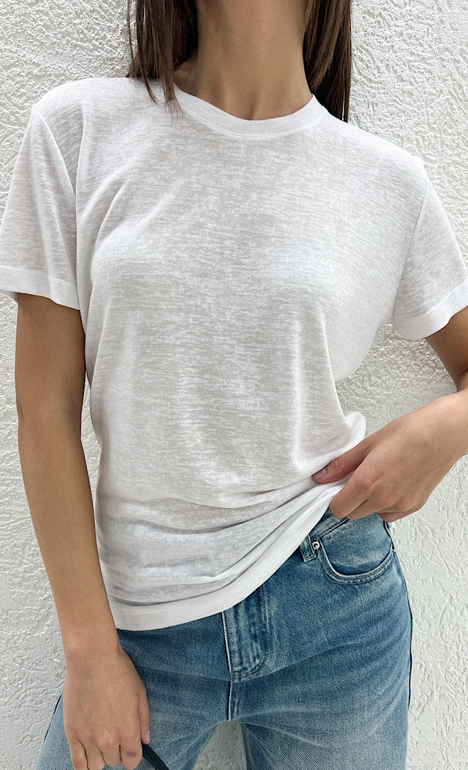 Kayla t-shirt round neck white