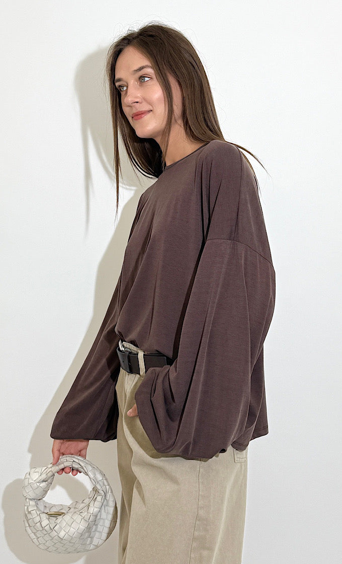 חולצת פאקו חומה