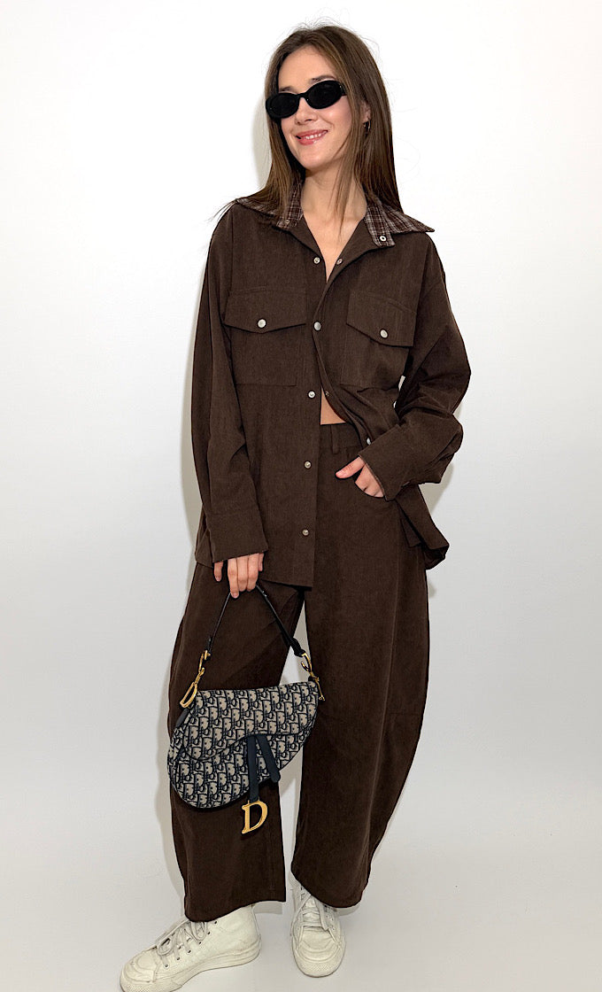 מכנס וואלי חום