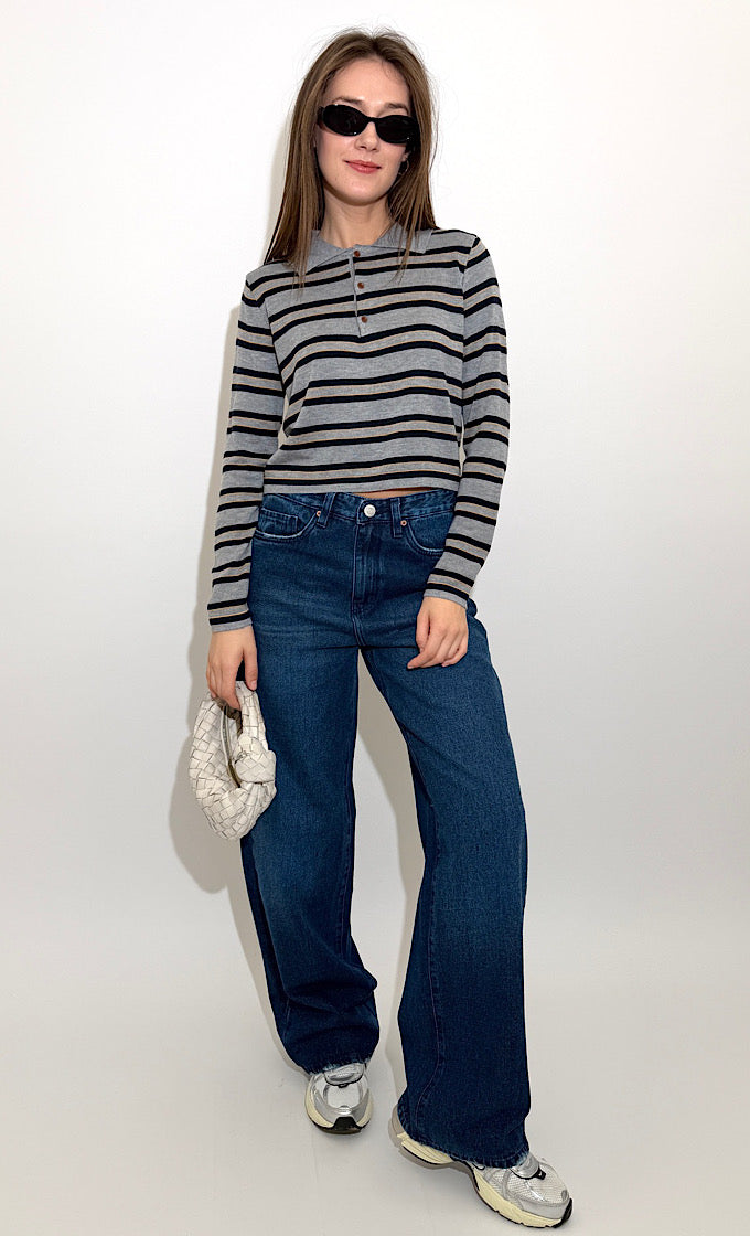 סריג פארקר אפור