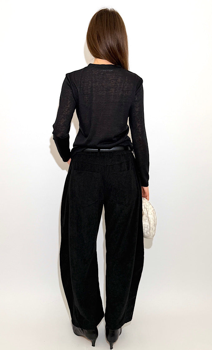 מכנס וואלי שחור