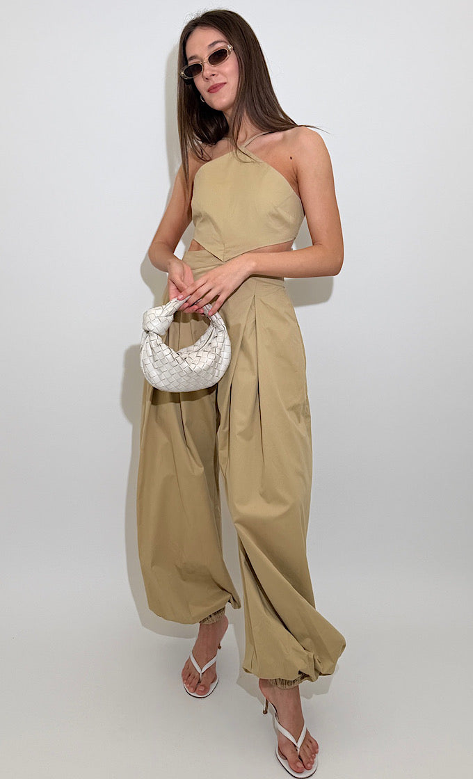 CHIARA KHAKI OVERALL 