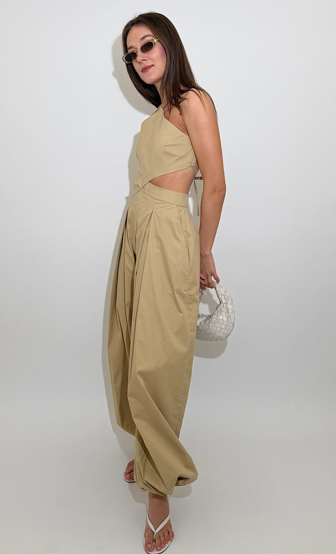 CHIARA KHAKI OVERALL 