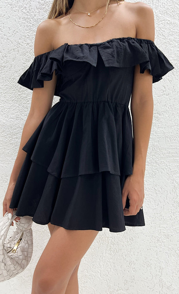 שמלת לוקה שחורה