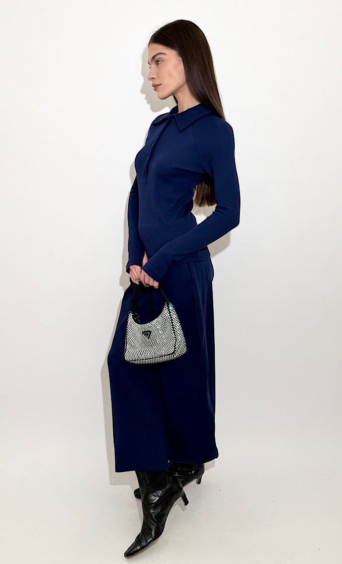 חליפת קרלו כחולה