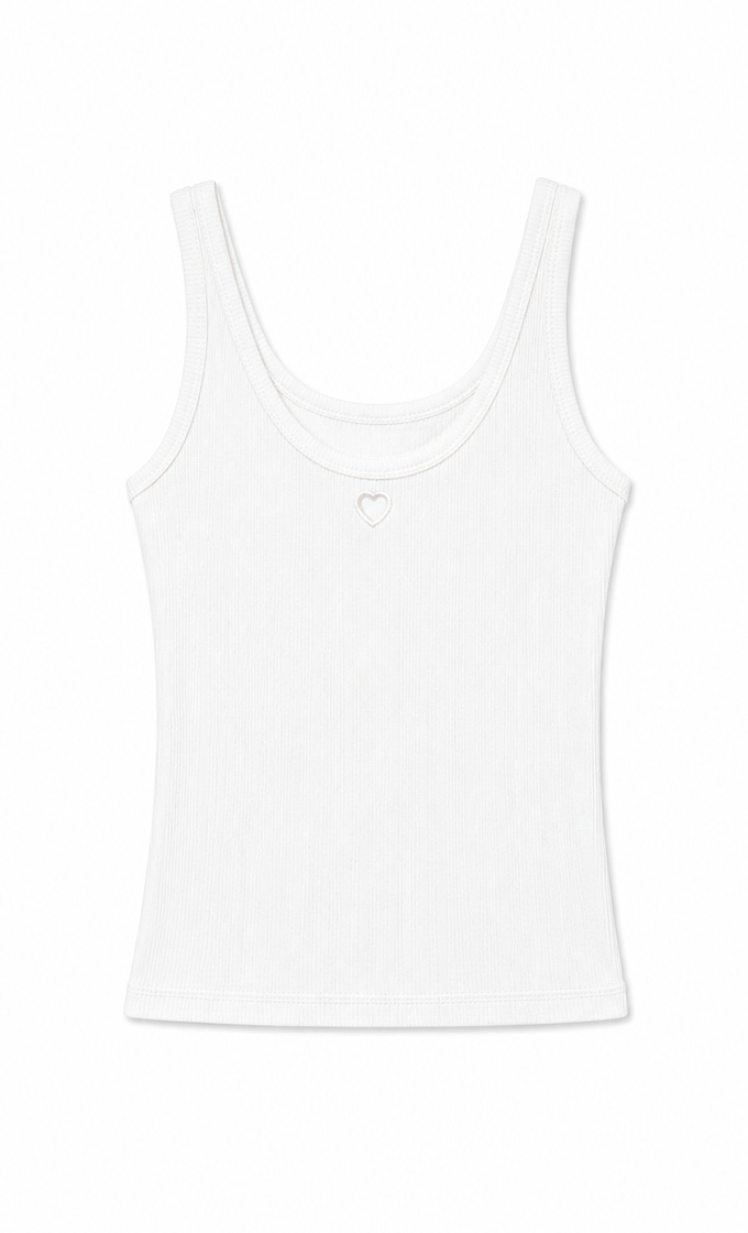 LOVE WHITE TANK TOP 