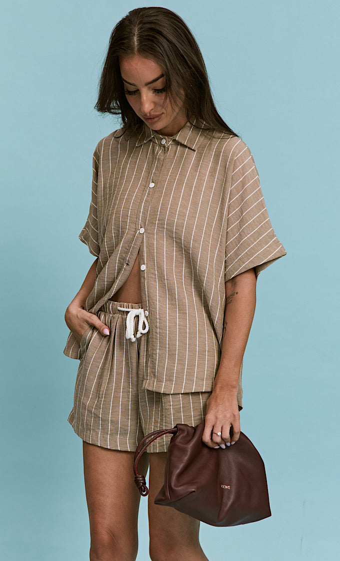 MOCHA STRIPED SORRENTO SUIT