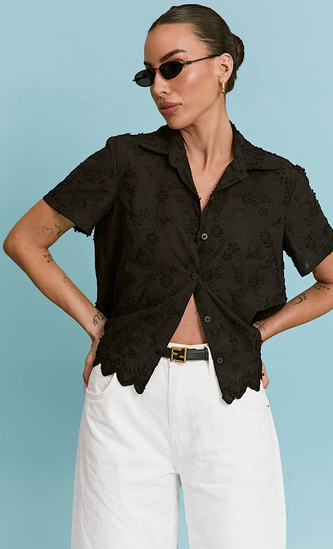 BLACK AMALFI SHIRT