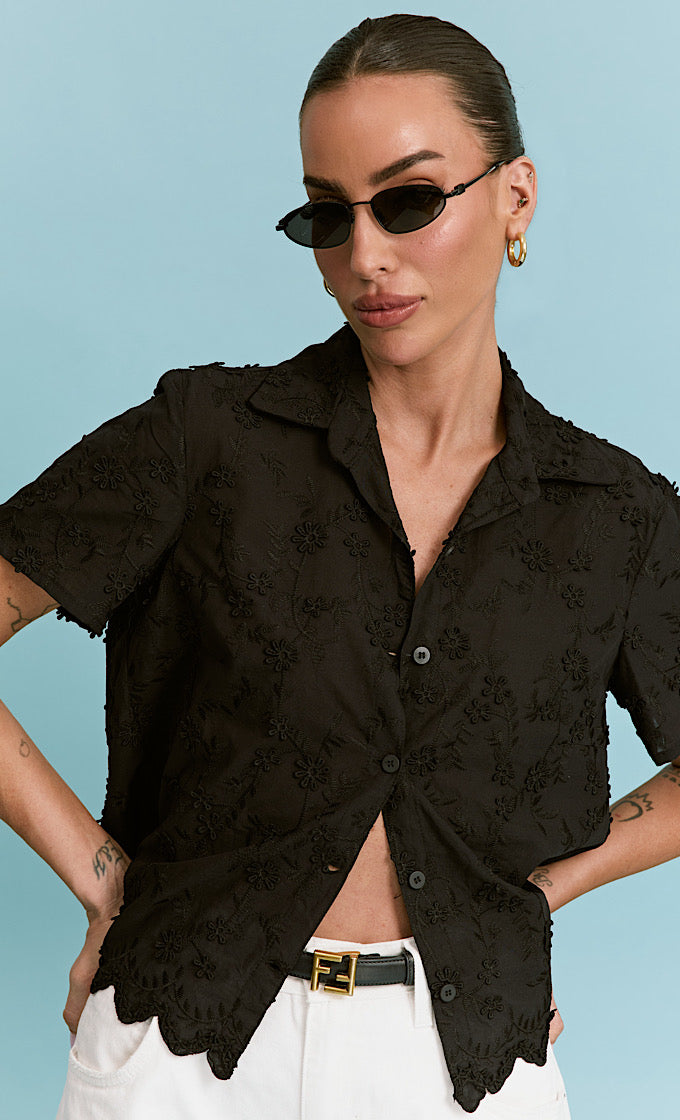 BLACK AMALFI SHIRT