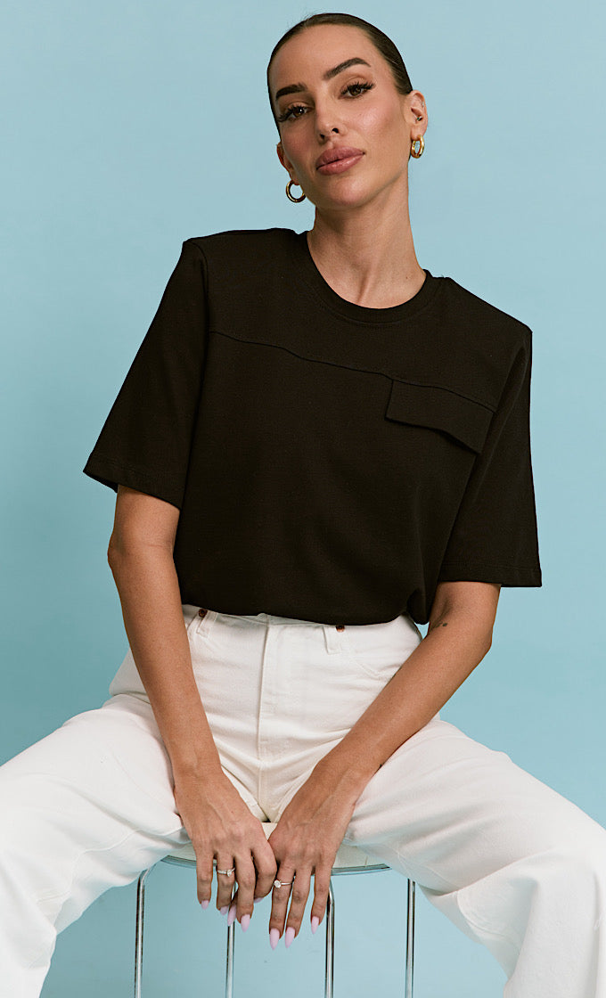 BLACK CAPRI SHIRT