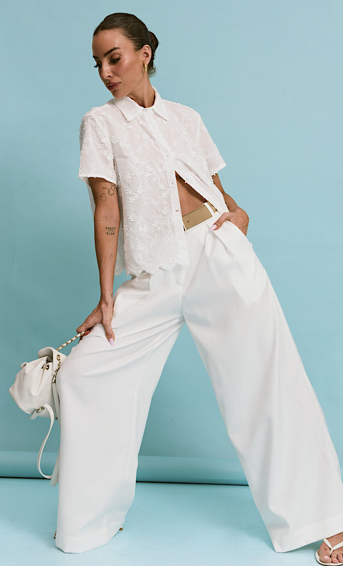 WHITE PORTOFINO PANTS