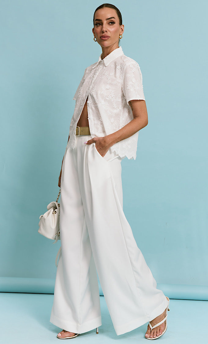 WHITE PORTOFINO PANTS