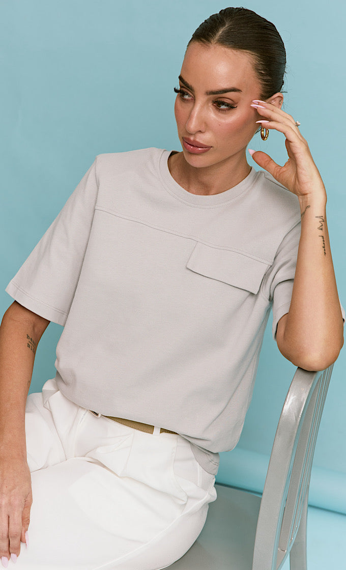 GRAY CAPRI SHIRT