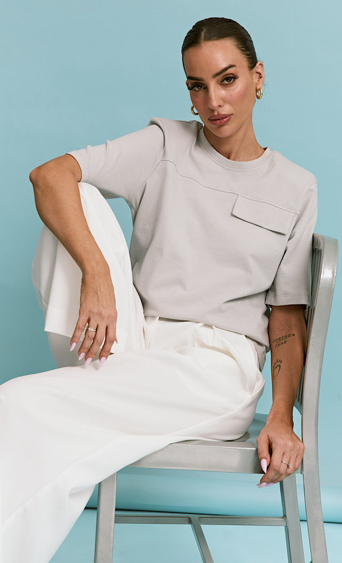 GRAY CAPRI SHIRT