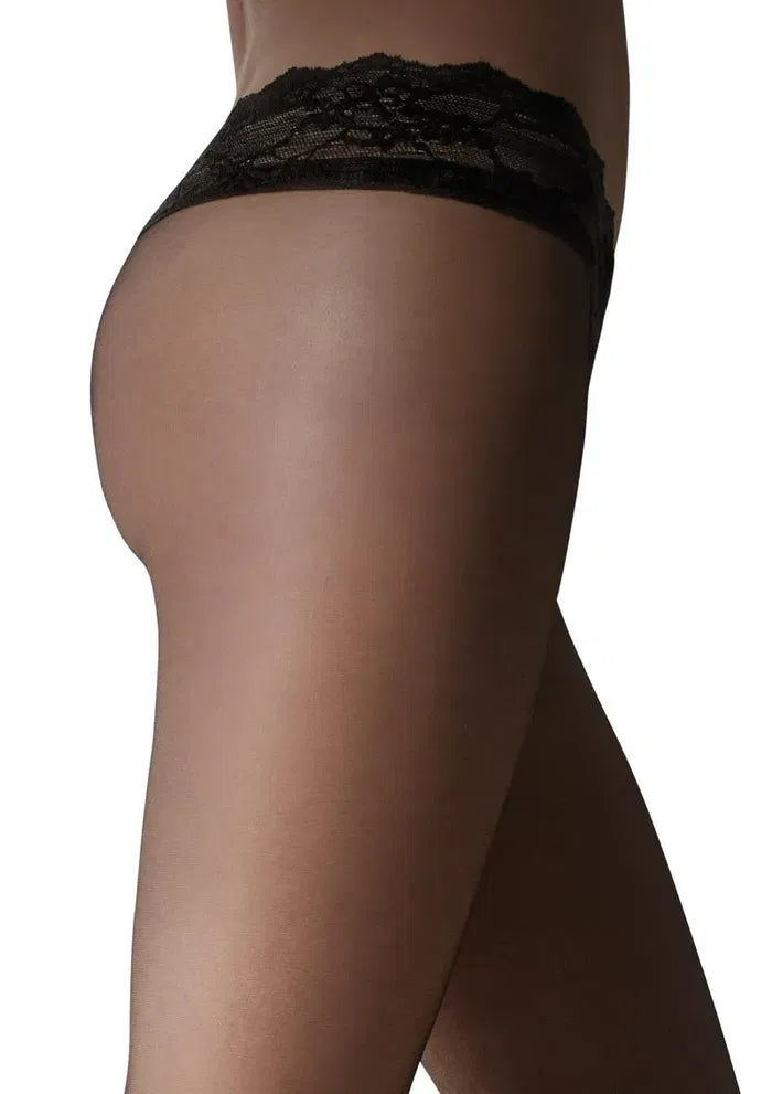 15 DEN black low cut tights