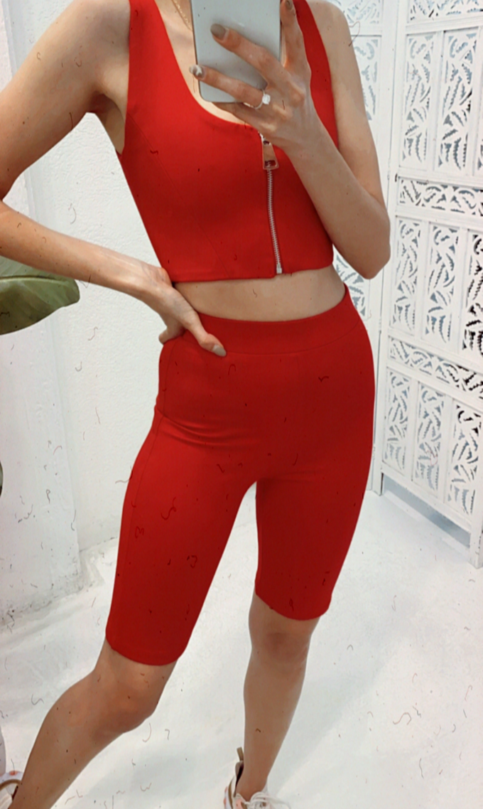 Red Nikki shorts