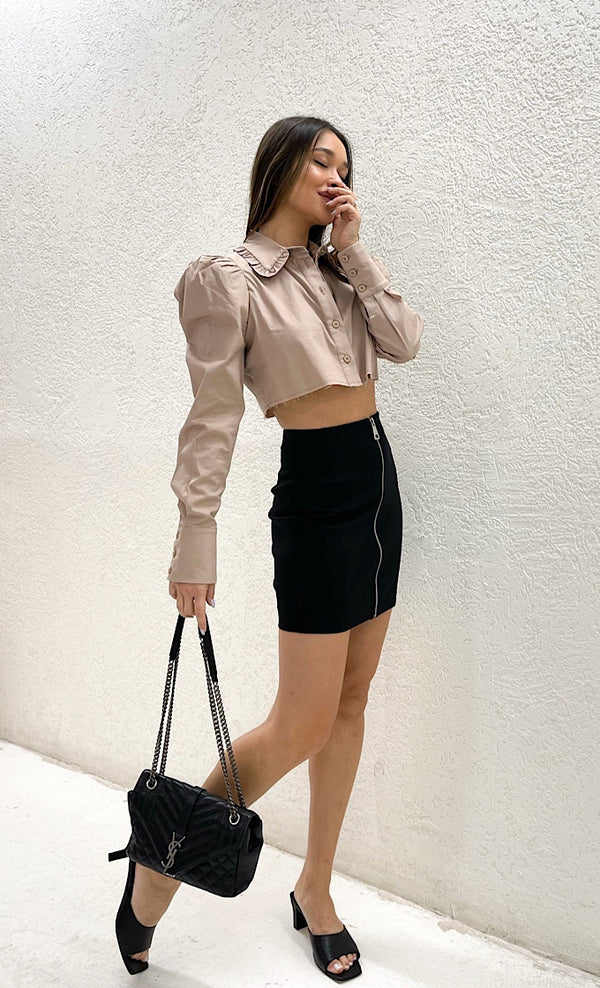 חצאית מיני קאיי שחורה